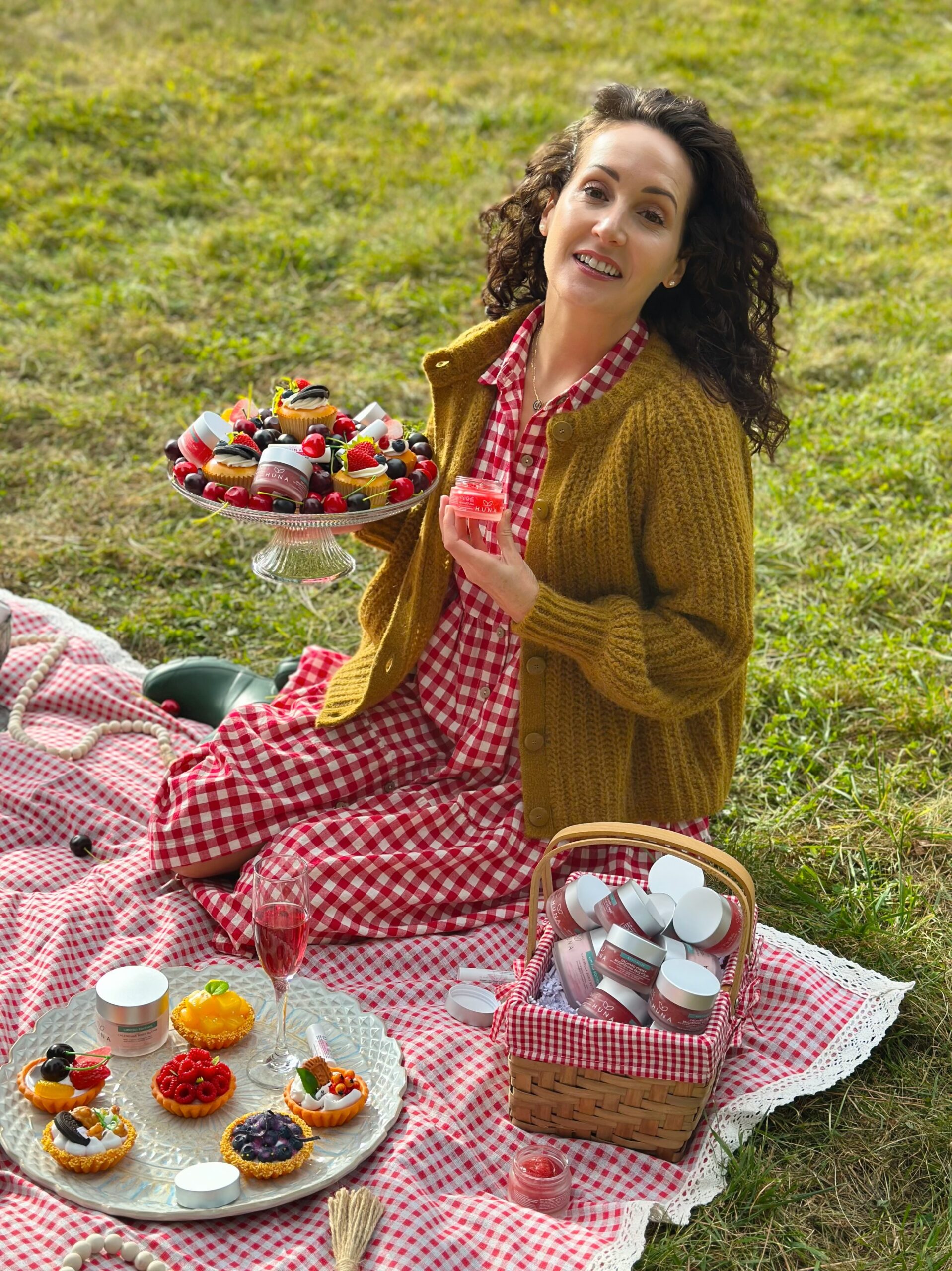 Huna Founder Heather at the Huna Farm Orchard Cherry Collection