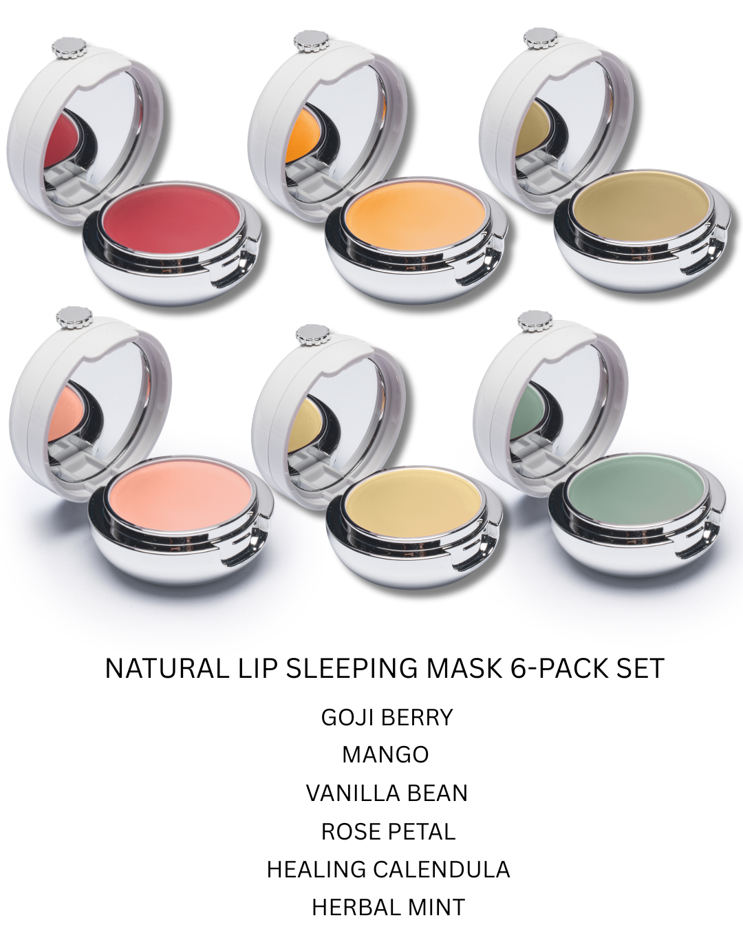 HUNA Natural Lip Sleeping Mask Complete 6-Pack Set